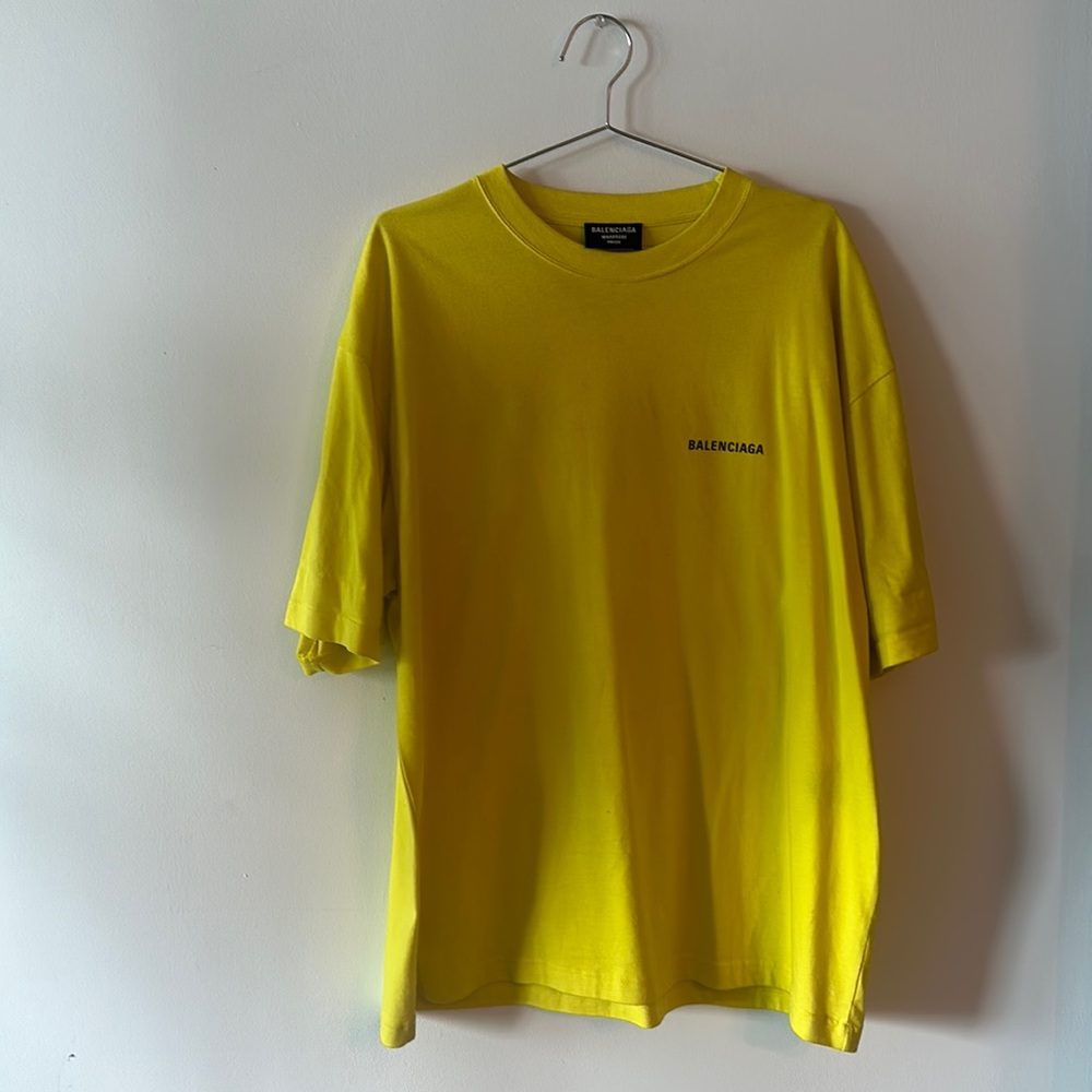 Yellow balenciaga tee